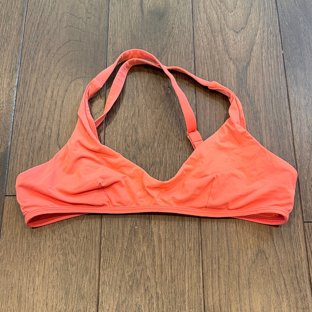 Andie The Essex Bikini Top Coral Size Small - C18-004